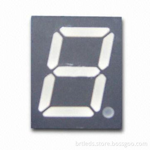 Single-digit Displays, 0.39-inch Red 7 Segment Displays, Common Anode, Blackface and White Segments